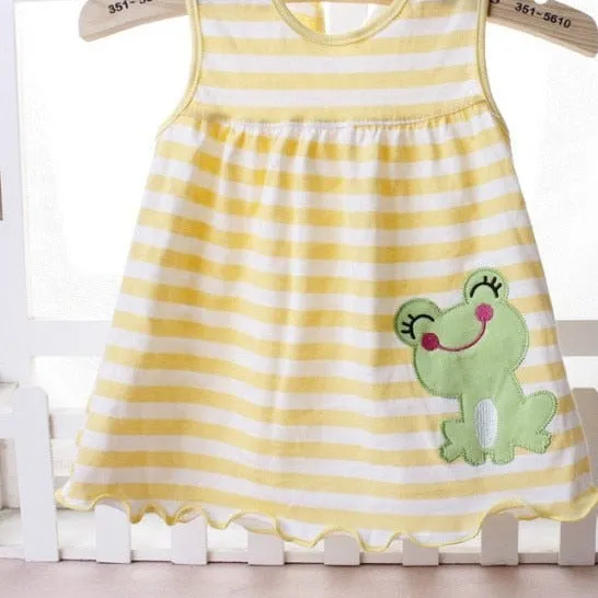 0-24M New borns Cotton Flower Dresses, Baby Girls Summer Multi Pattern Clothes