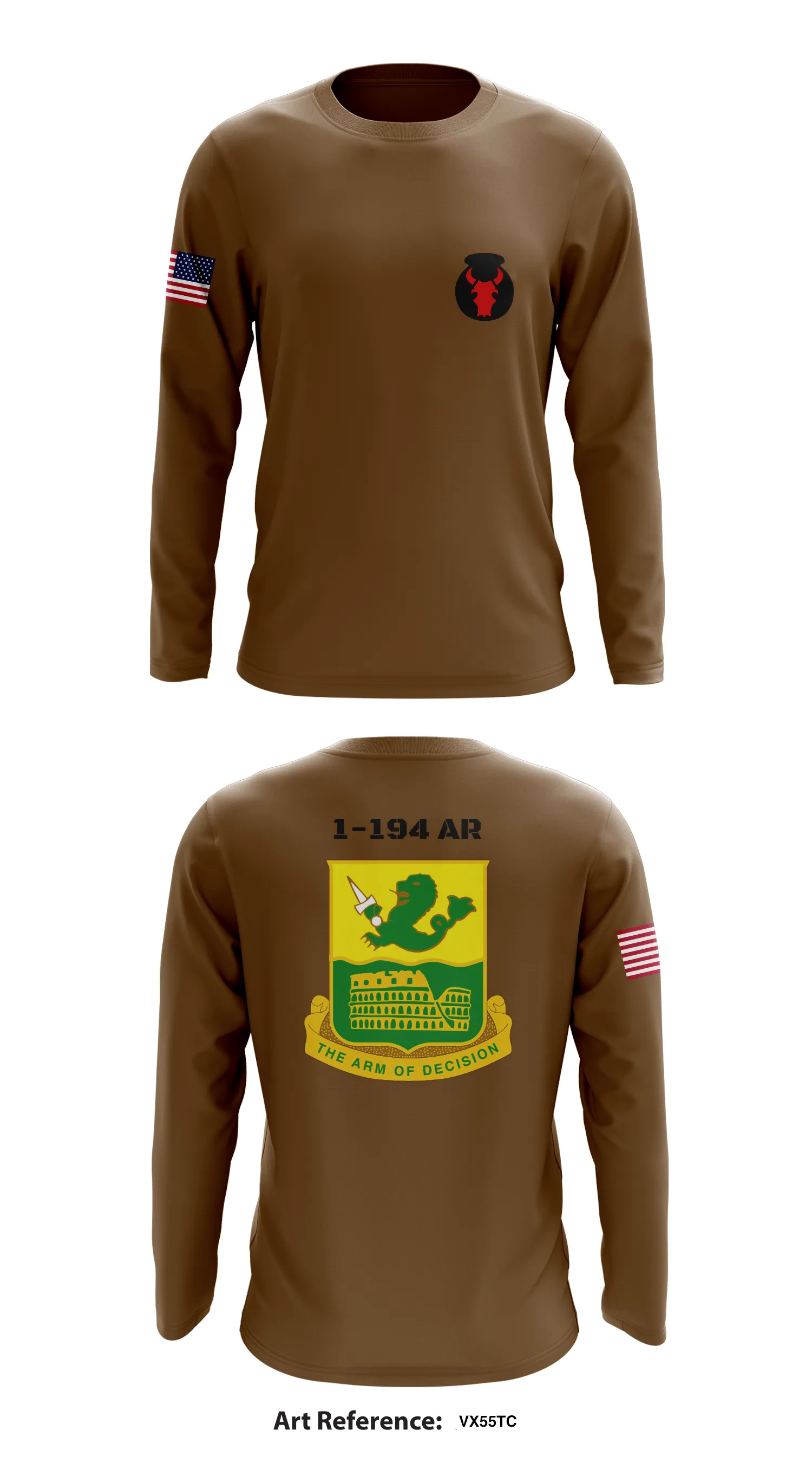1-194 CAB AR Store 1 Core Men's LS Performance Tee - vx55tC