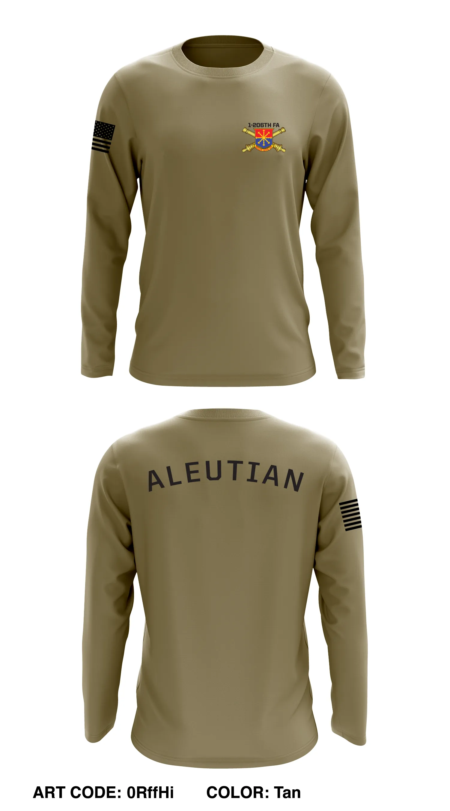 1 BN, 206th FAR Store 1 Core Men's LS Performance Tee - 0RffHi