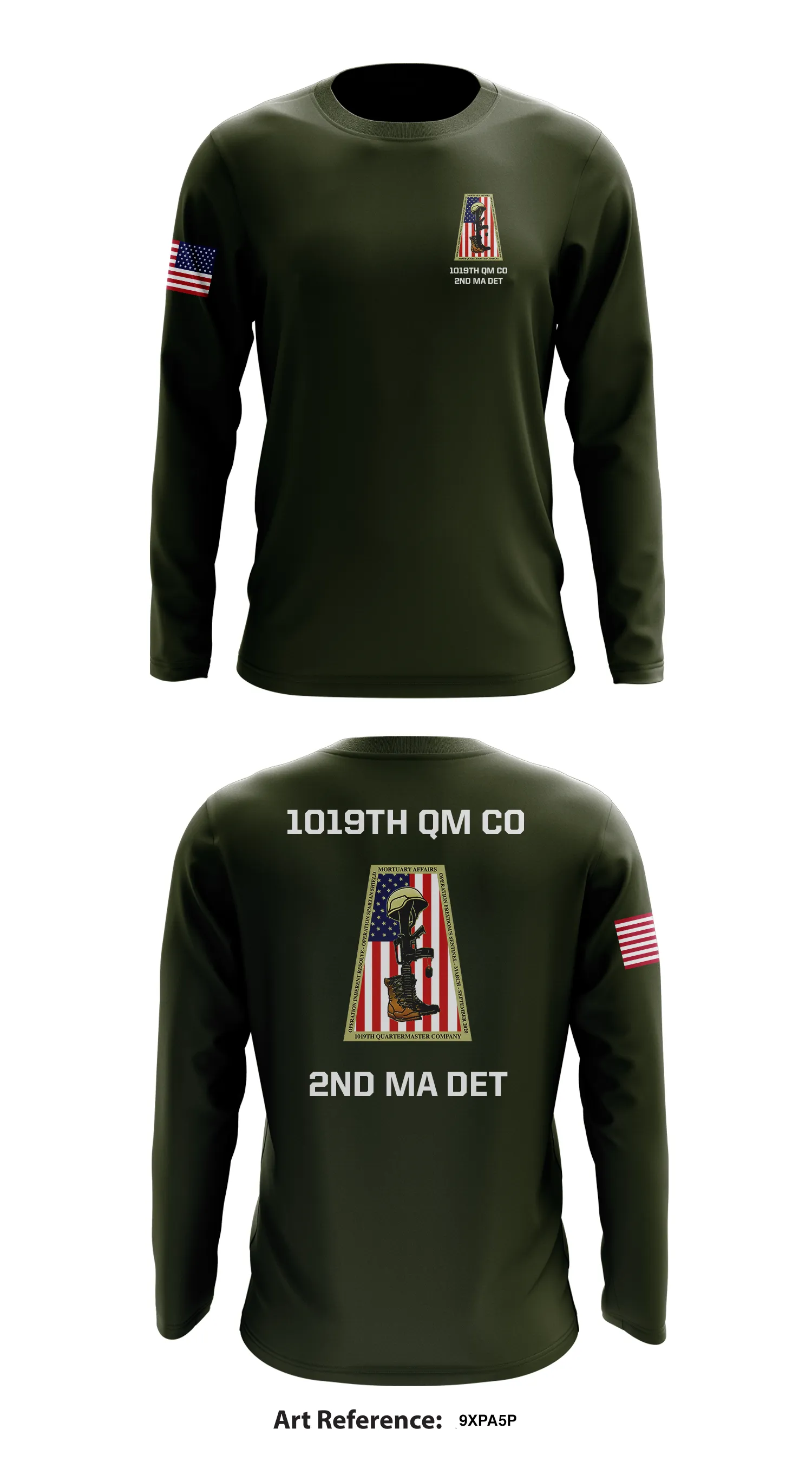 1019th QM CO 2nd MA DET Store 1 Core Men's LS Performance Tee - 9xPA5p