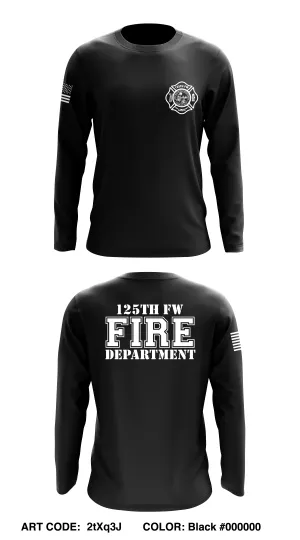 125th Fire & Emergency Services  Store 1 Core Men's LS Performance Tee - 2tXq3J