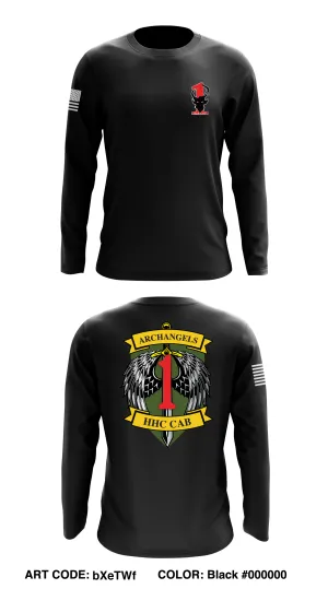 1st Combat Aviation Brigade, Archangels, HHC Store 1 Core Men's LS Performance Tee - bXeTWf