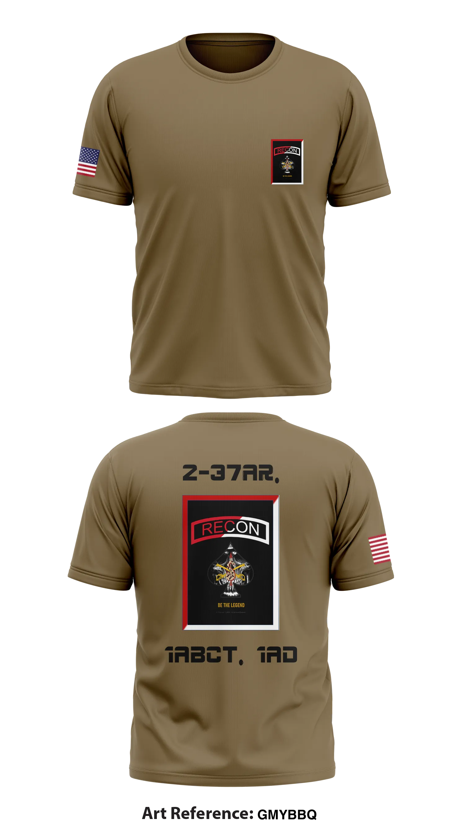 2-37AR, 1ABCT, 1AD Store 1 Core Men's SS Performance Tee - GMyBBQ