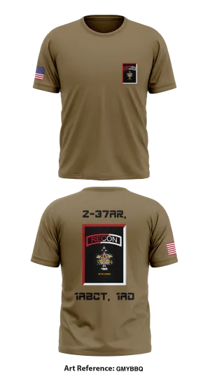 2-37AR, 1ABCT, 1AD Store 1 Core Men's SS Performance Tee - GMyBBQ