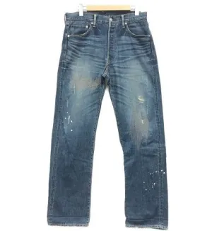 [34W 32L] Visvim Fluxus Damaged Indigo Denim Jeans