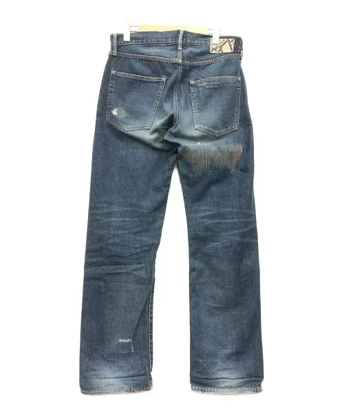 [34W 32L] Visvim Fluxus Damaged Indigo Denim Jeans