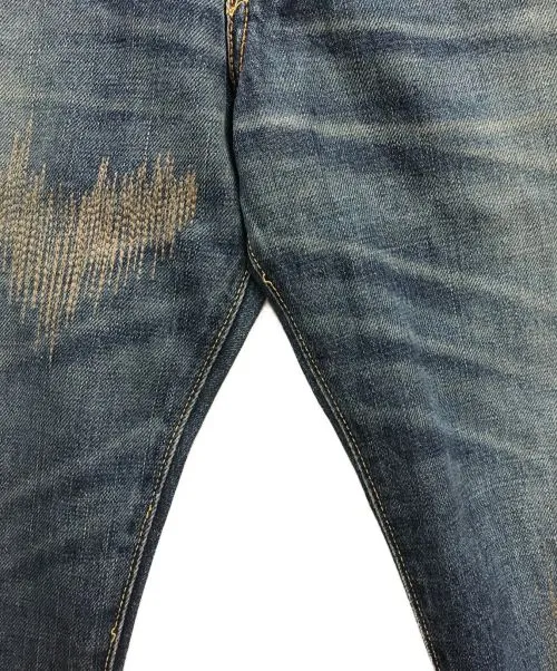 [34W 32L] Visvim Fluxus Damaged Indigo Denim Jeans