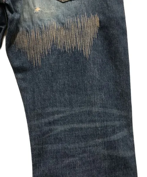 [34W 32L] Visvim Fluxus Damaged Indigo Denim Jeans