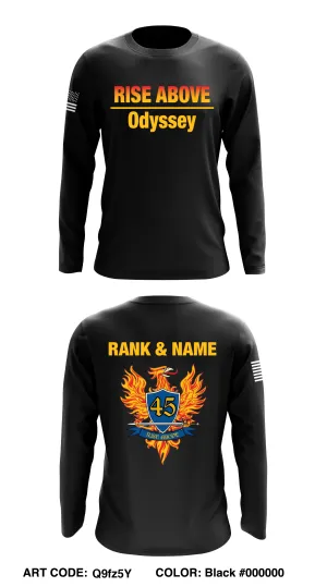 45th Hazard Response Company Core Men's LS Performance Tee - Q9fz5Y