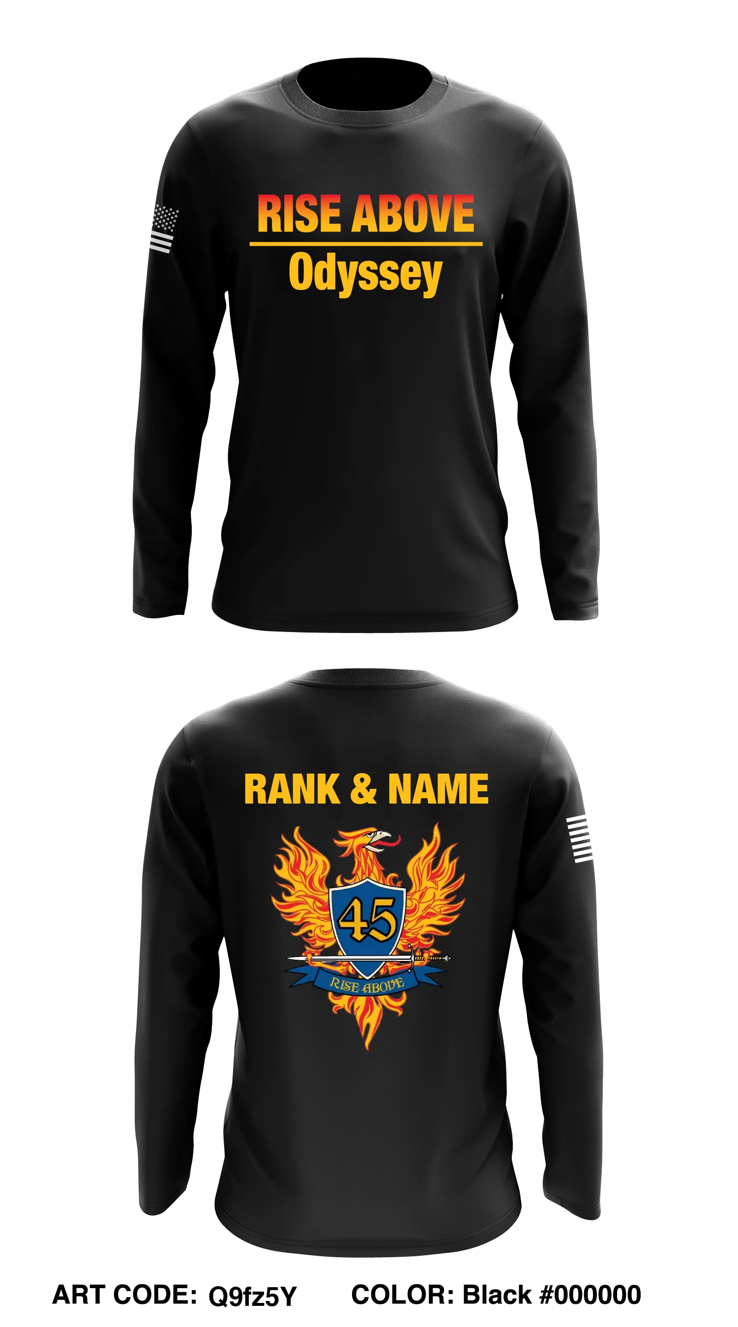 45th Hazard Response Company Core Men's LS Performance Tee - Q9fz5Y