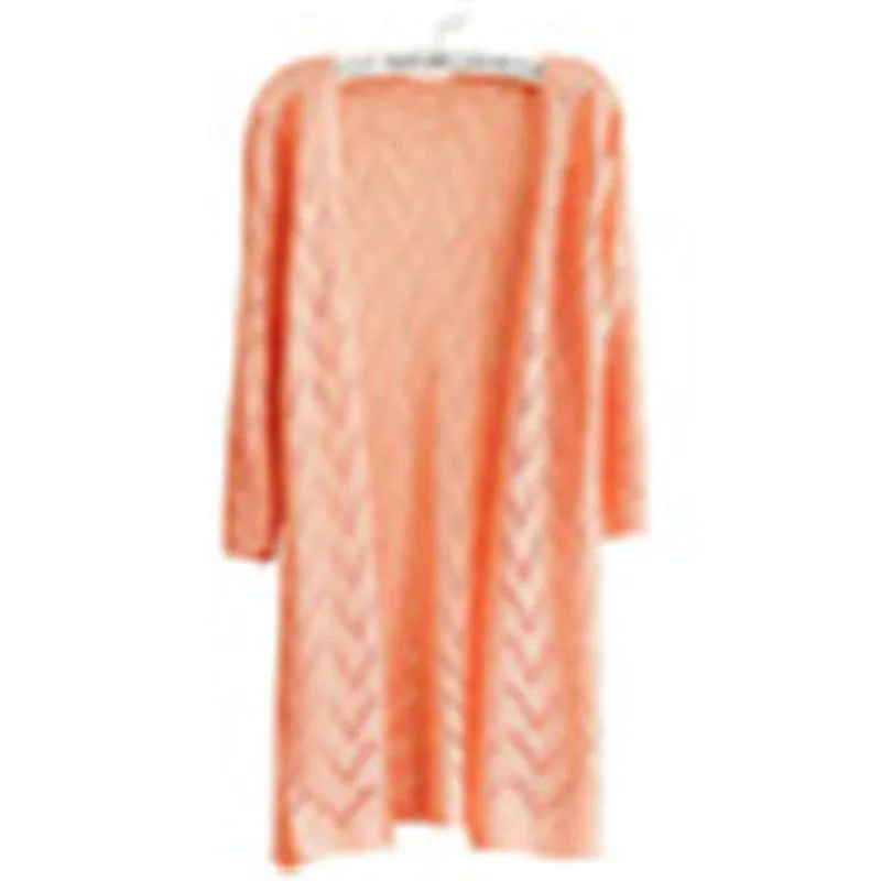 9 Colors Women Wave Stripe Casual Long Sleeve Cardigan Knit Sweater Coat Outwear Open Stitch NW