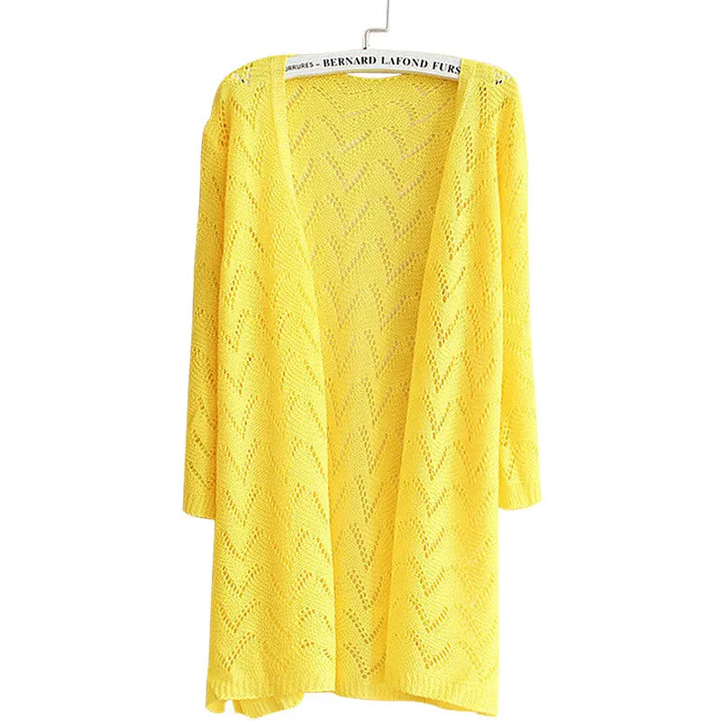 9 Colors Women Wave Stripe Casual Long Sleeve Cardigan Knit Sweater Coat Outwear Open Stitch NW