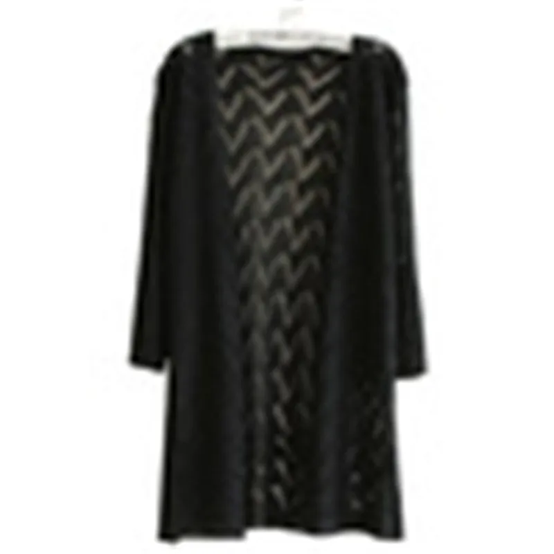 9 Colors Women Wave Stripe Casual Long Sleeve Cardigan Knit Sweater Coat Outwear Open Stitch NW