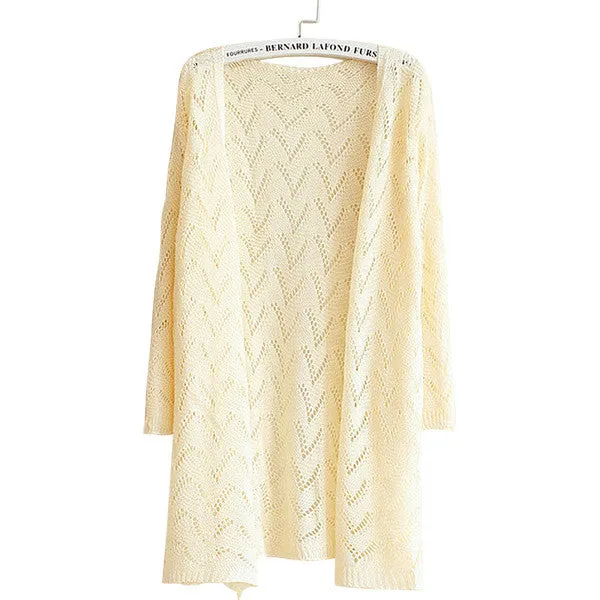 9 Colors Women Wave Stripe Casual Long Sleeve Cardigan Knit Sweater Coat Outwear Open Stitch NW