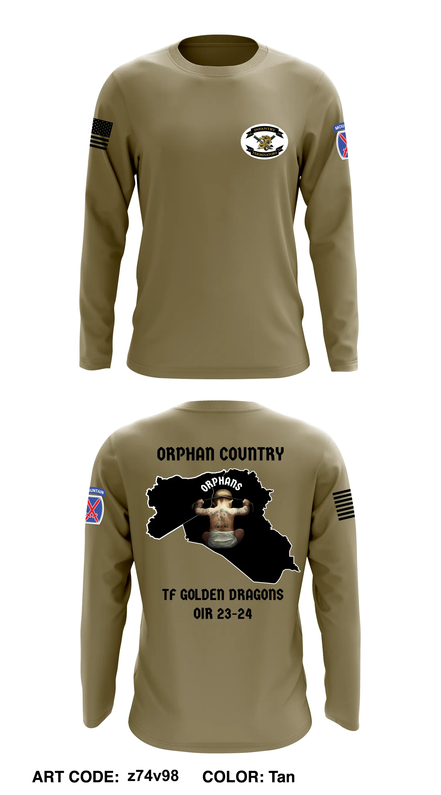 A co 2-14 3rd platoon Core Men's LS Performance Tee - z74v98