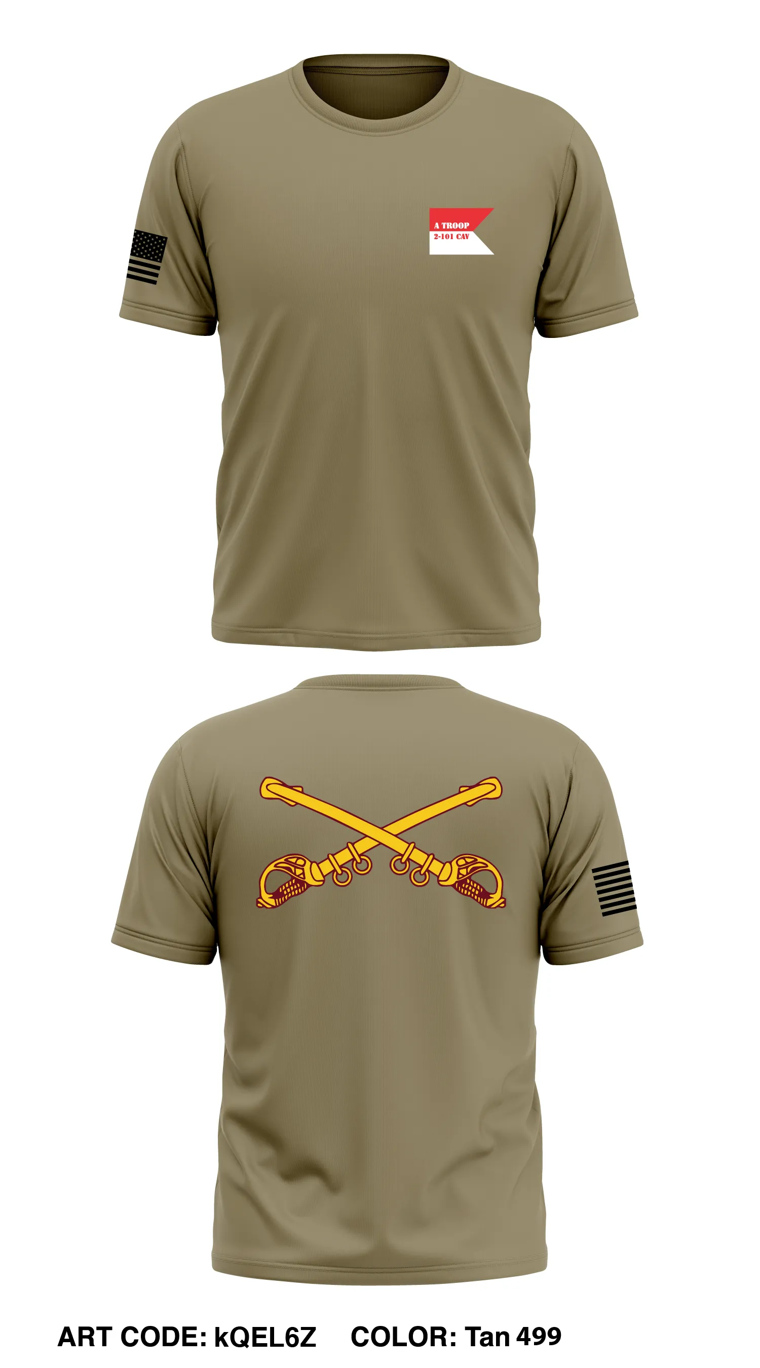 A Troop 2-101 CAV  Store 1 Core Men's SS Performance Tee - kQEL6Z
