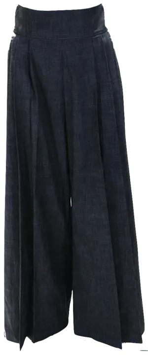 Adeam Japan. NEW W/TAGS. Gray Wide Leg Pleated Mid Rise Pants