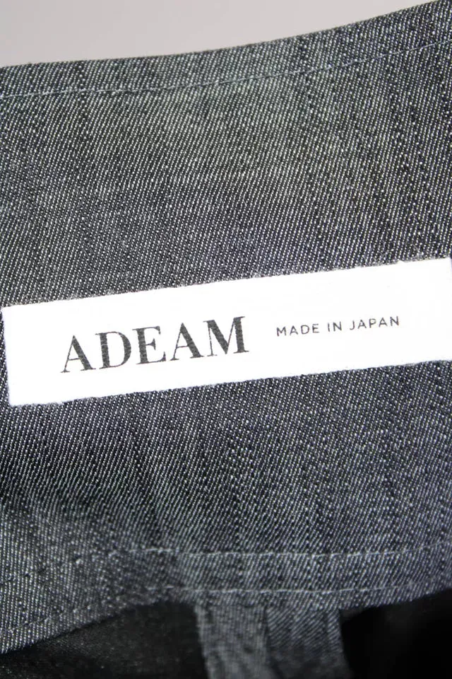 Adeam Japan. NEW W/TAGS. Gray Wide Leg Pleated Mid Rise Pants