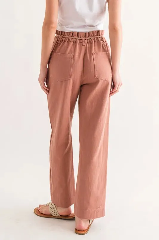 And The Why Waist Ribbon Casual Pants
