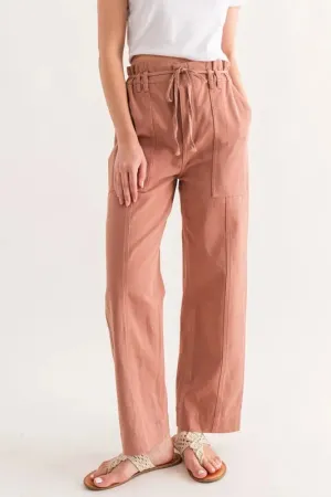 And The Why Waist Ribbon Casual Pants