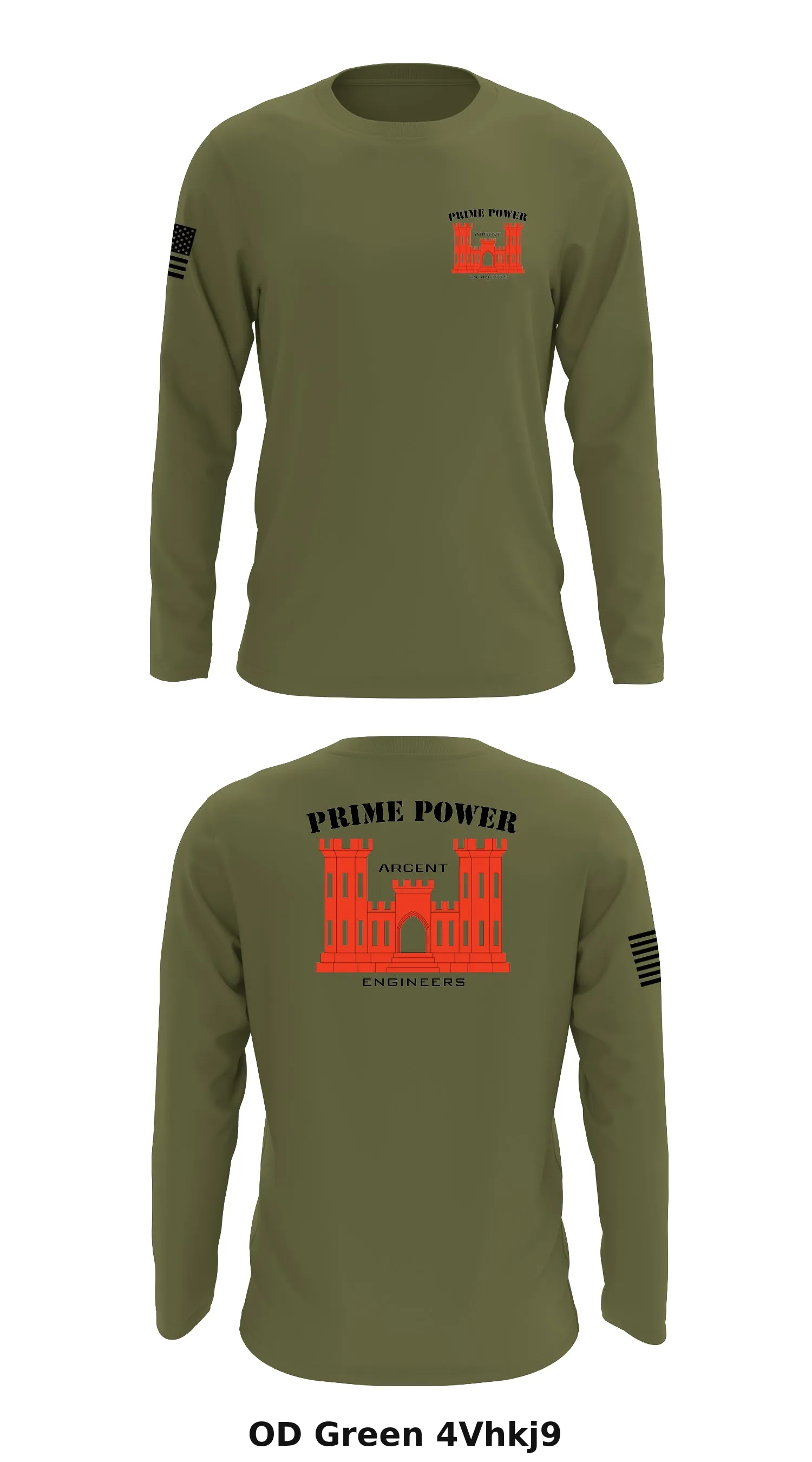 ARCENT ENG PRIME POWER Store 1 Core Men's LS Performance Tee - 4Vhkj9