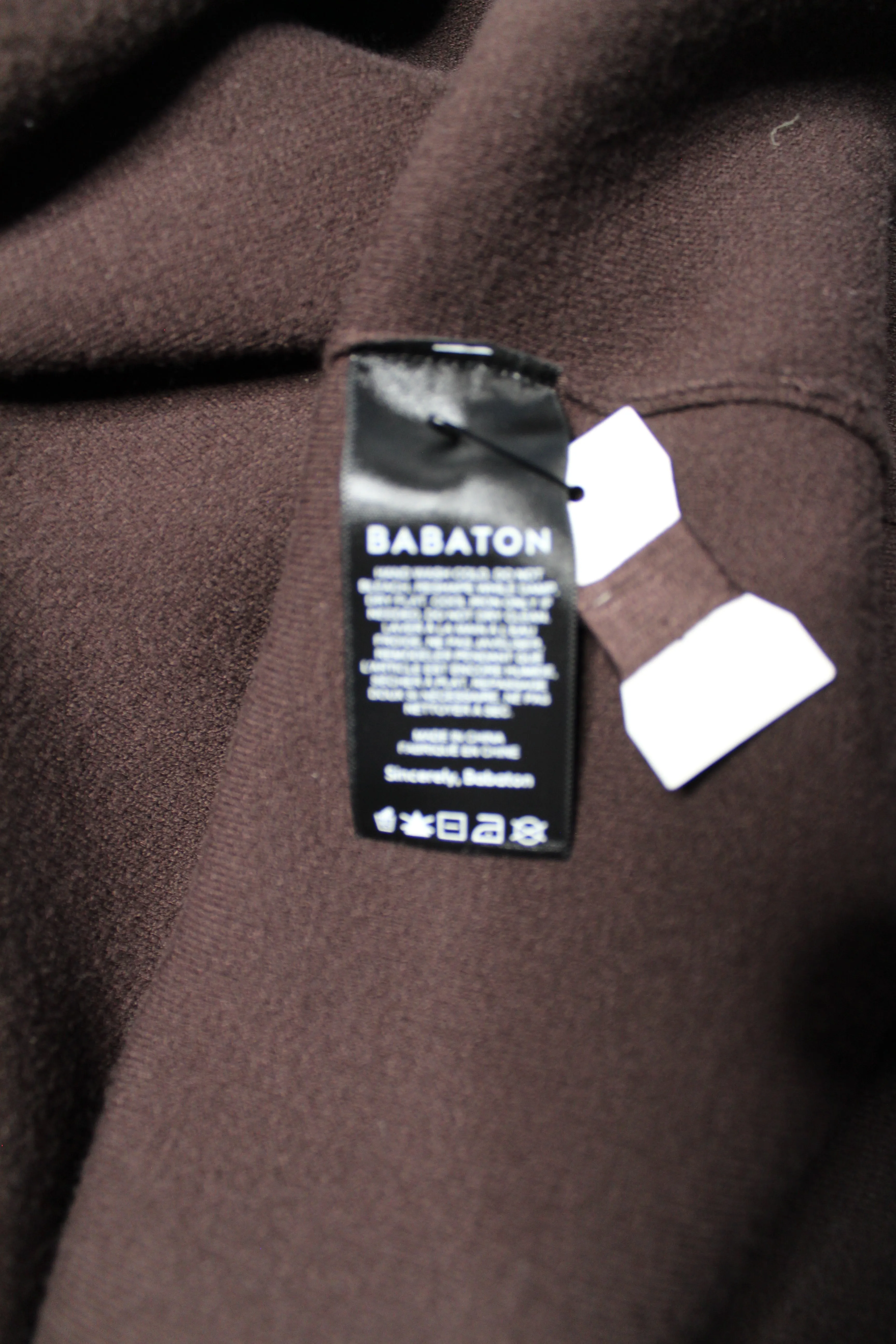 Aritzia Babaton brown 'ty' long open front cardigan, size xxs