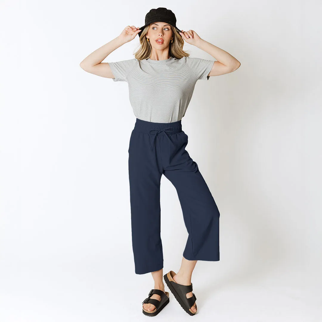 Audrey Wide Leg Pants, True Blue