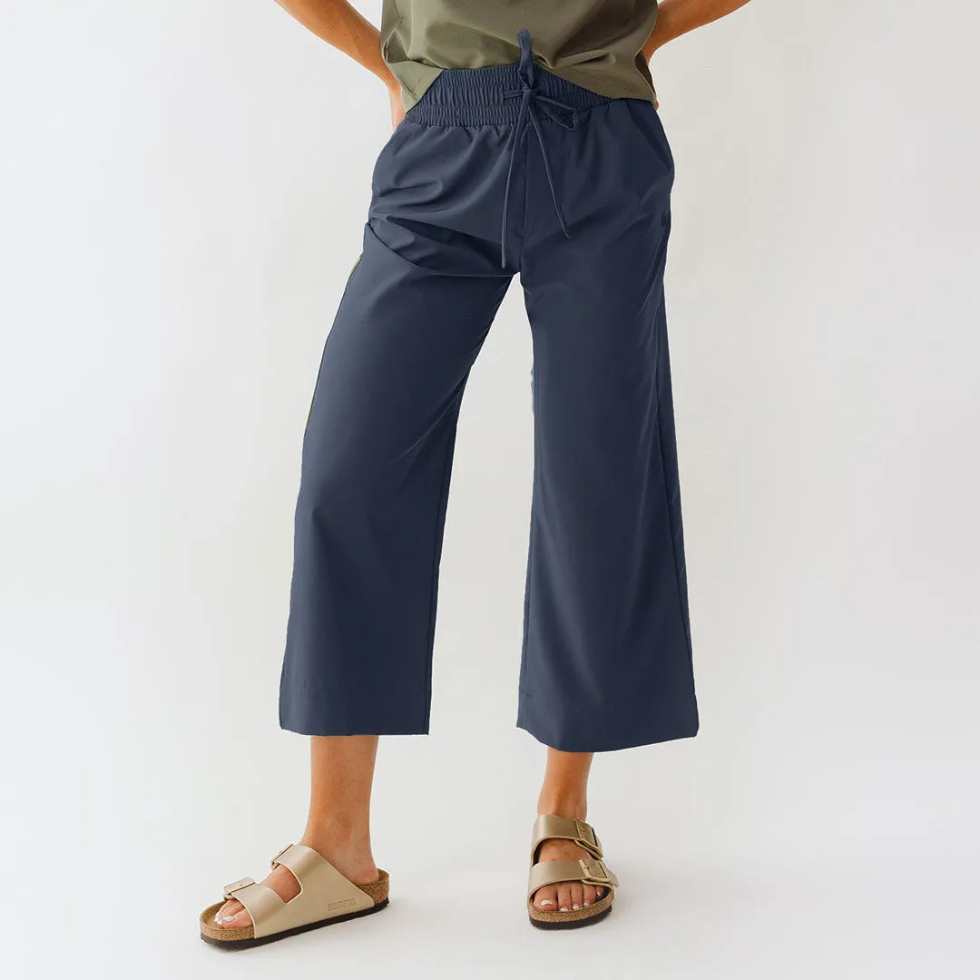 Audrey Wide Leg Pants, True Blue