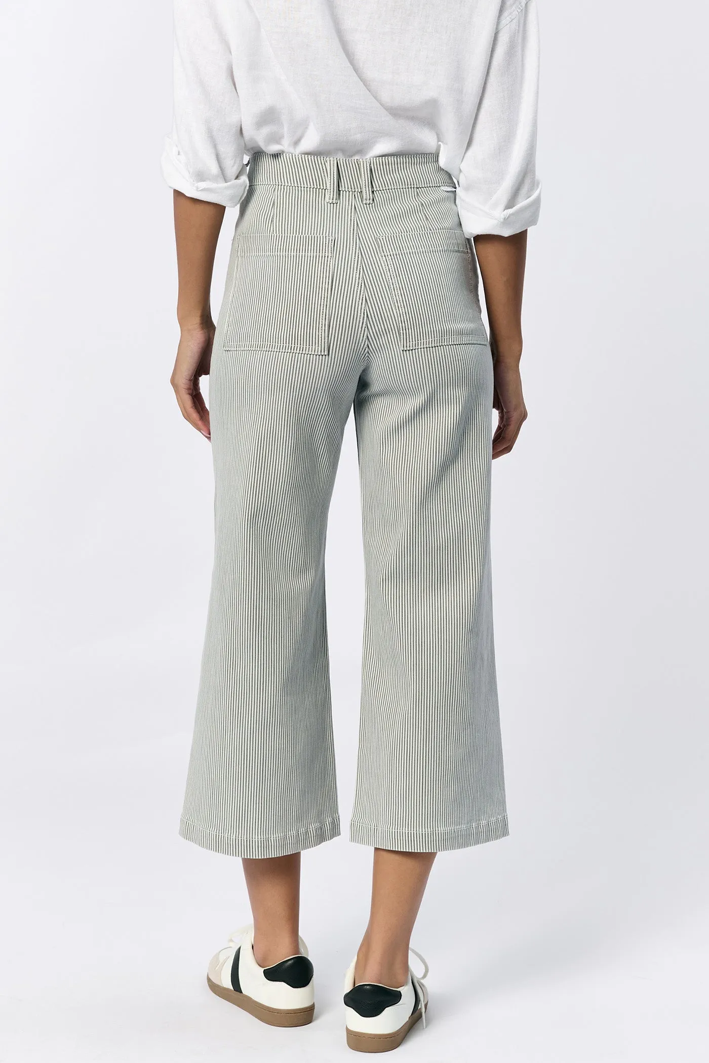 Audrey Wide Leg Railroad Grey
