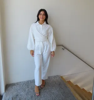 Azra Tie Button Up