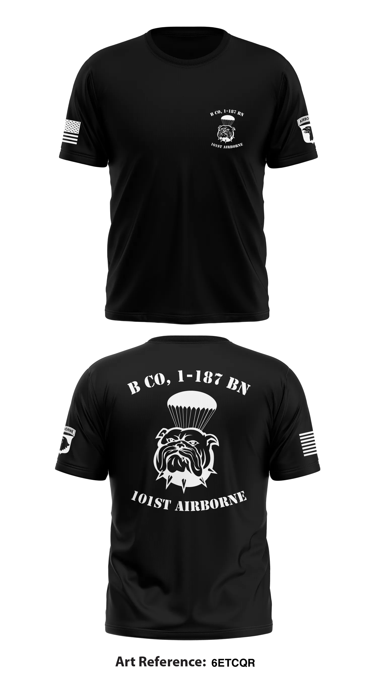 B Co, 1-187 BN, 101st ABN Store 1 Core Men's SS Performance Tee - 6ETCQR