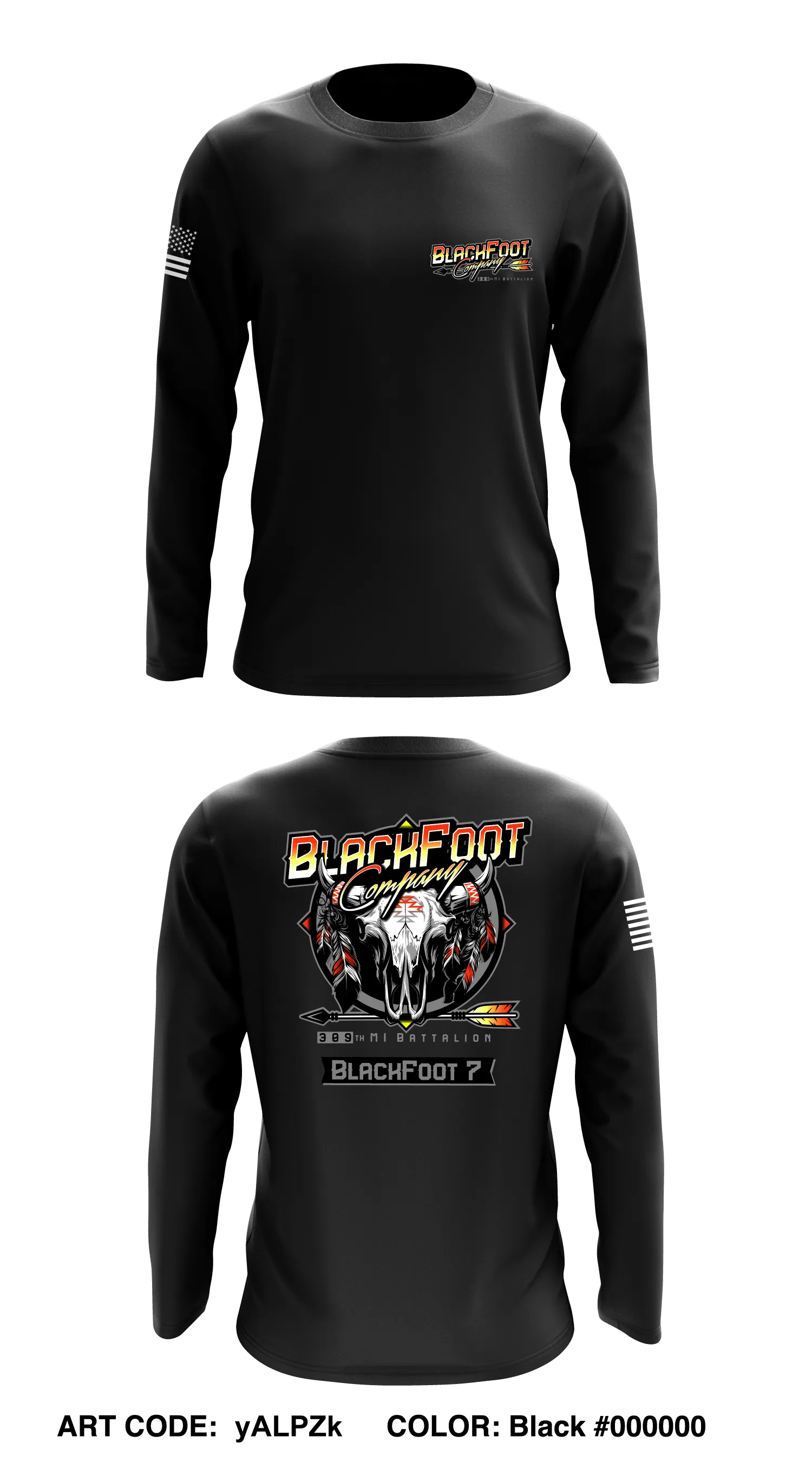 B Co 309th MI BN Core Men's LS Performance Tee - yALPZk