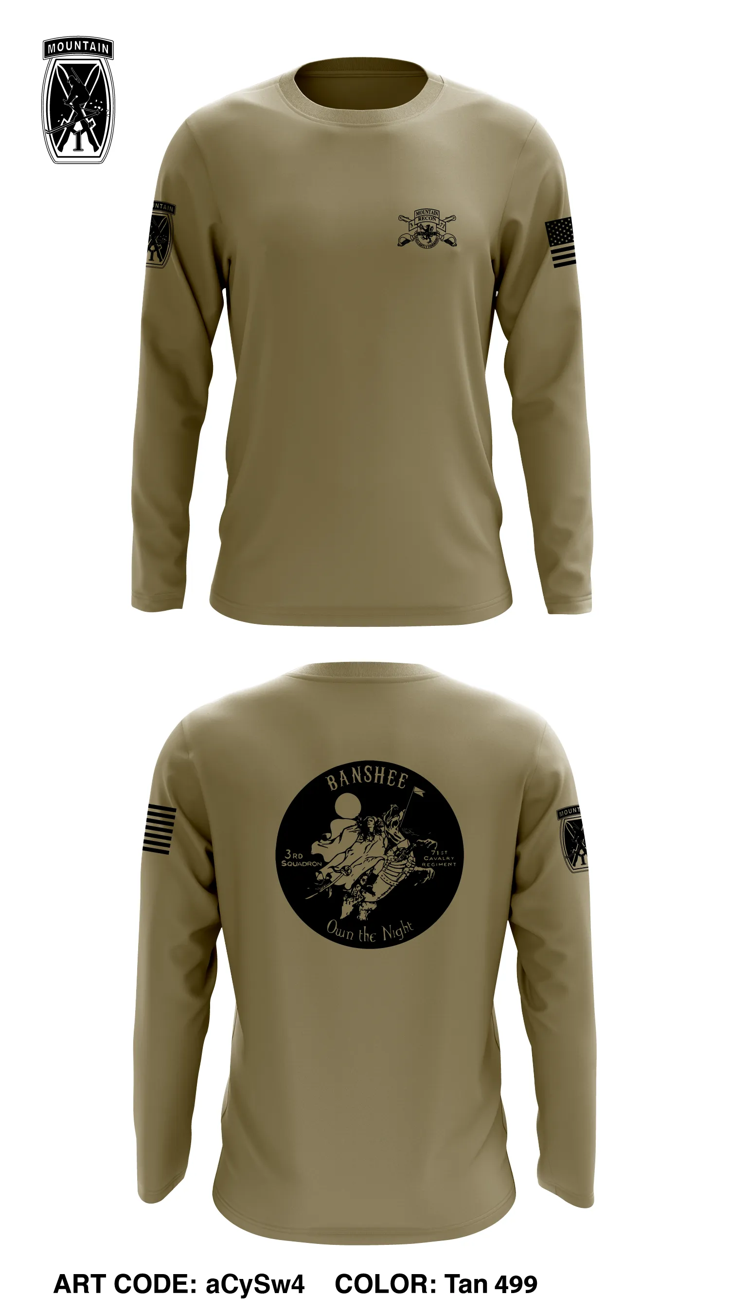 B TRP, 3-71 CAV, 1BCT Store 1 Core Men's LS Performance Tee - aCySw4