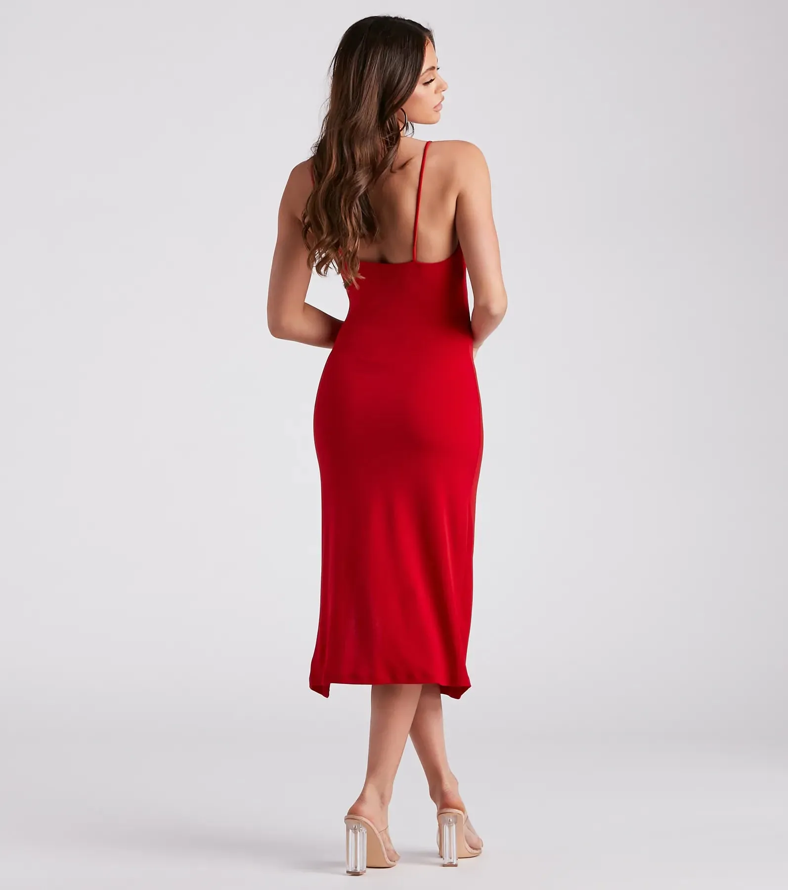 Back Of My Mind Crepe Slip Dress