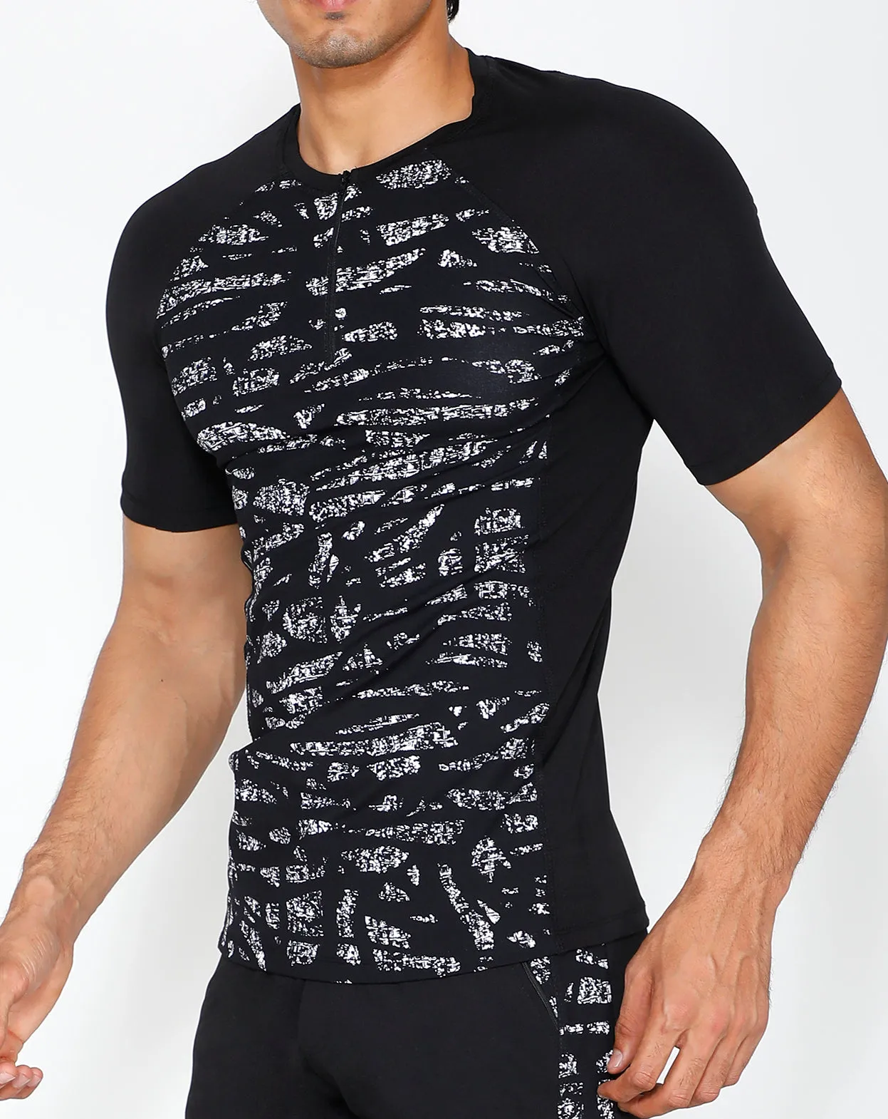 B&W Strokes Compression T-Shirt
