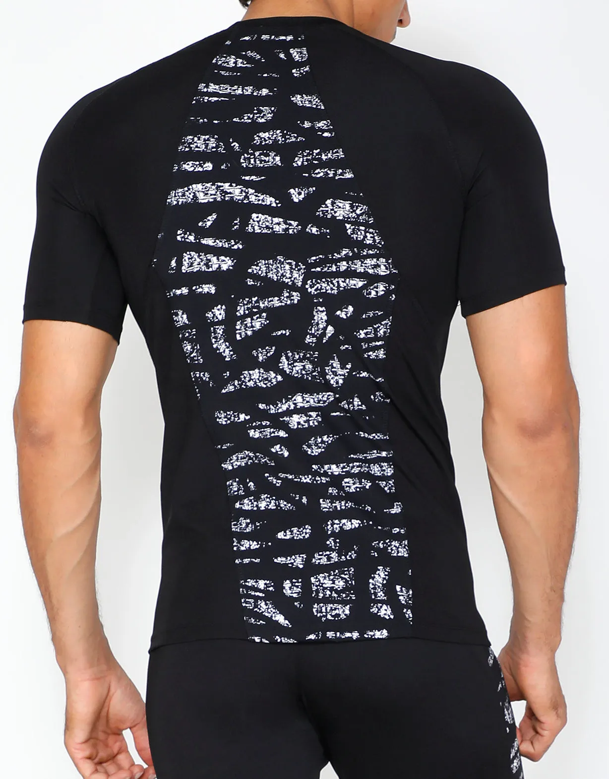 B&W Strokes Compression T-Shirt