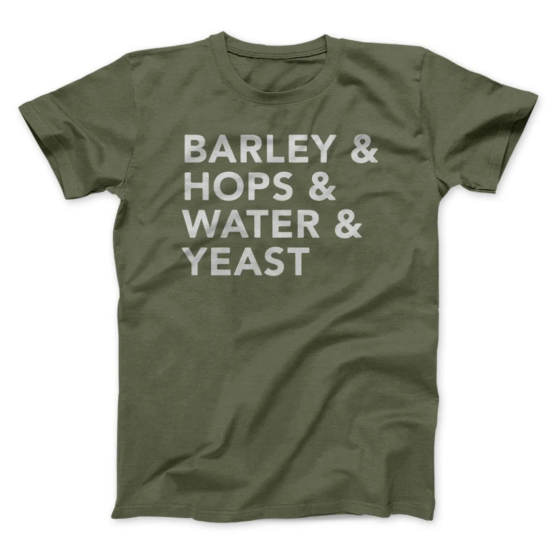 Barley & Hops & Water & Yeast Men/Unisex T-Shirt