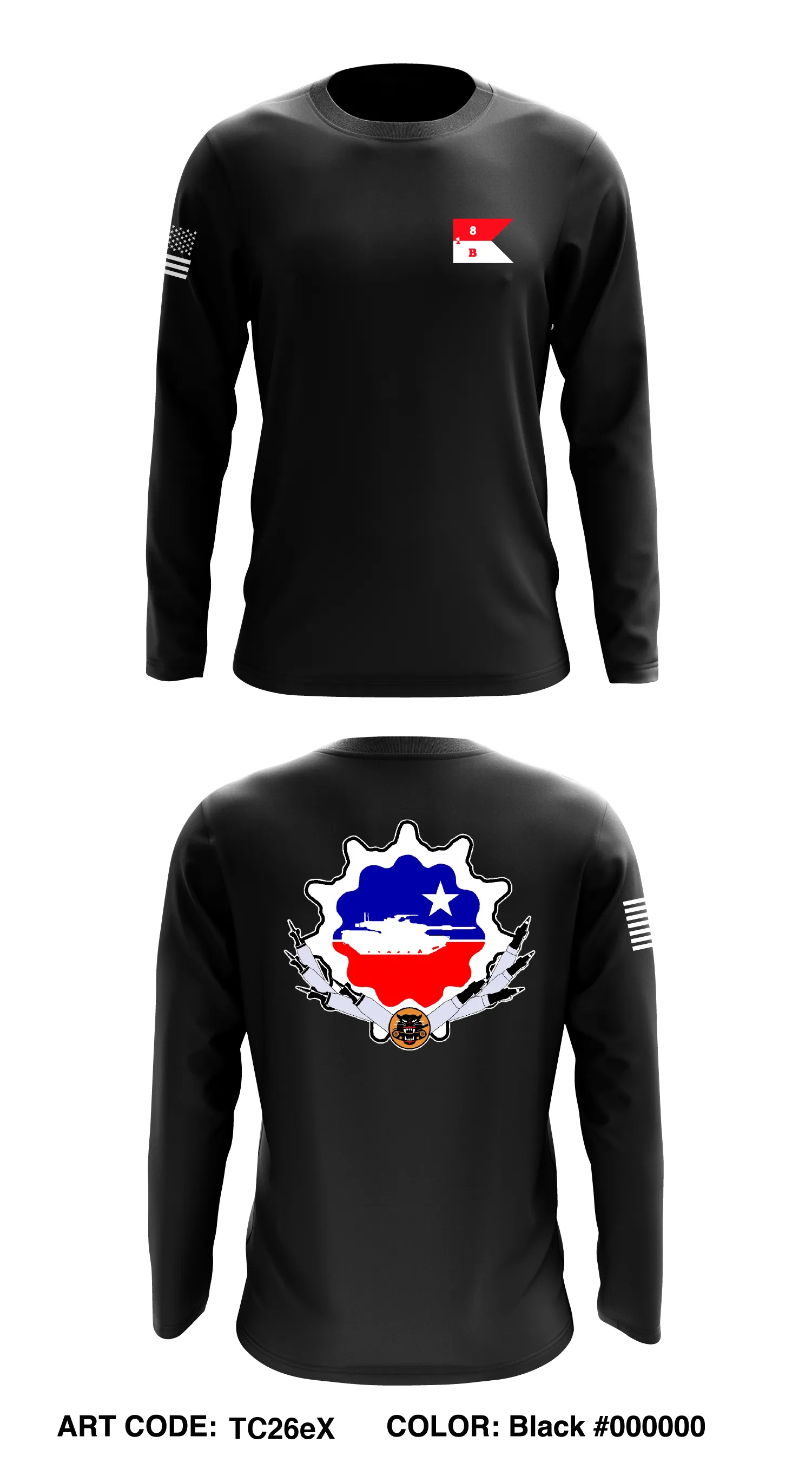 Battle 1-8 CAV Core Men's LS Performance Tee - TC26eX