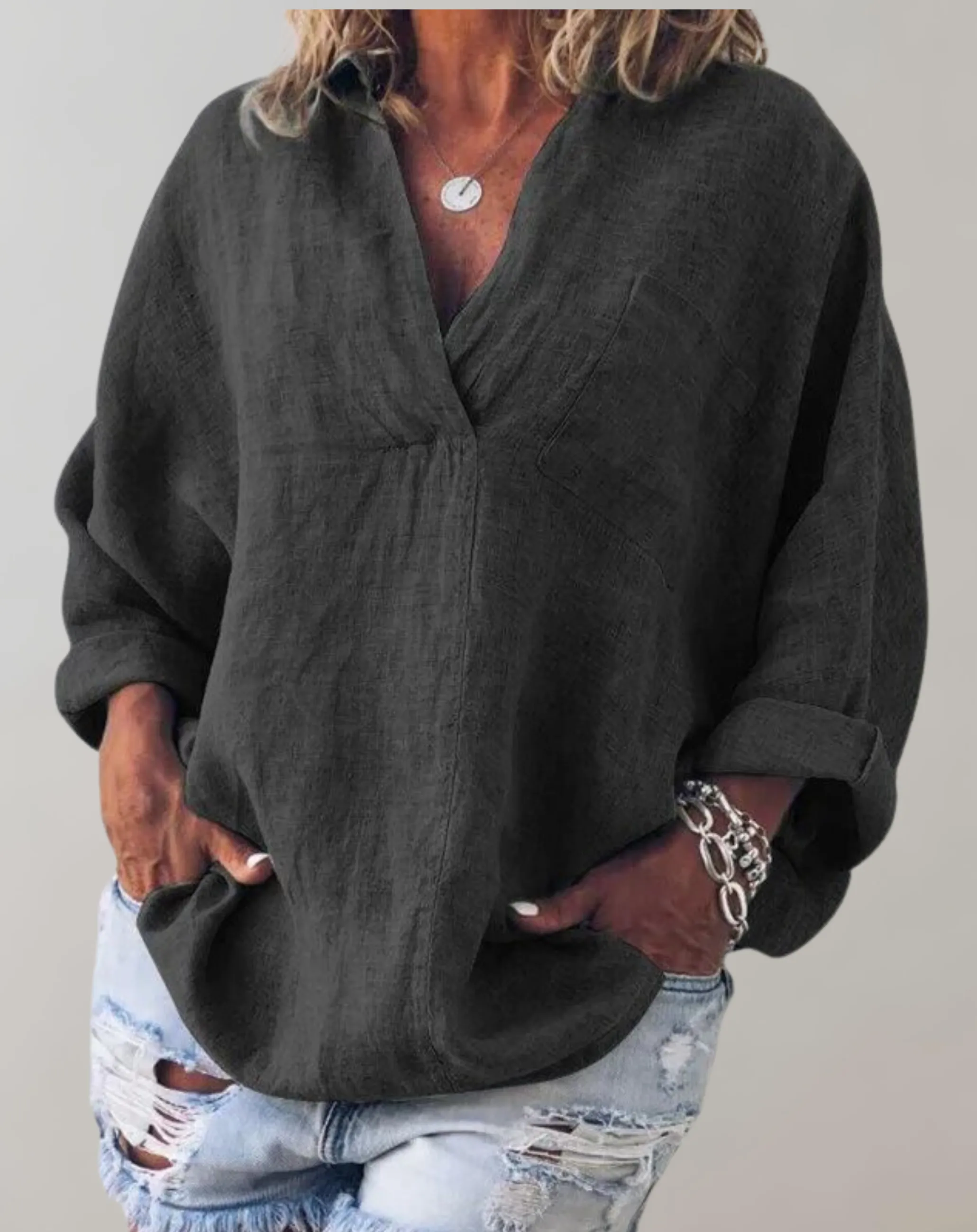 BB - Tunics Deep V Neck Shirts