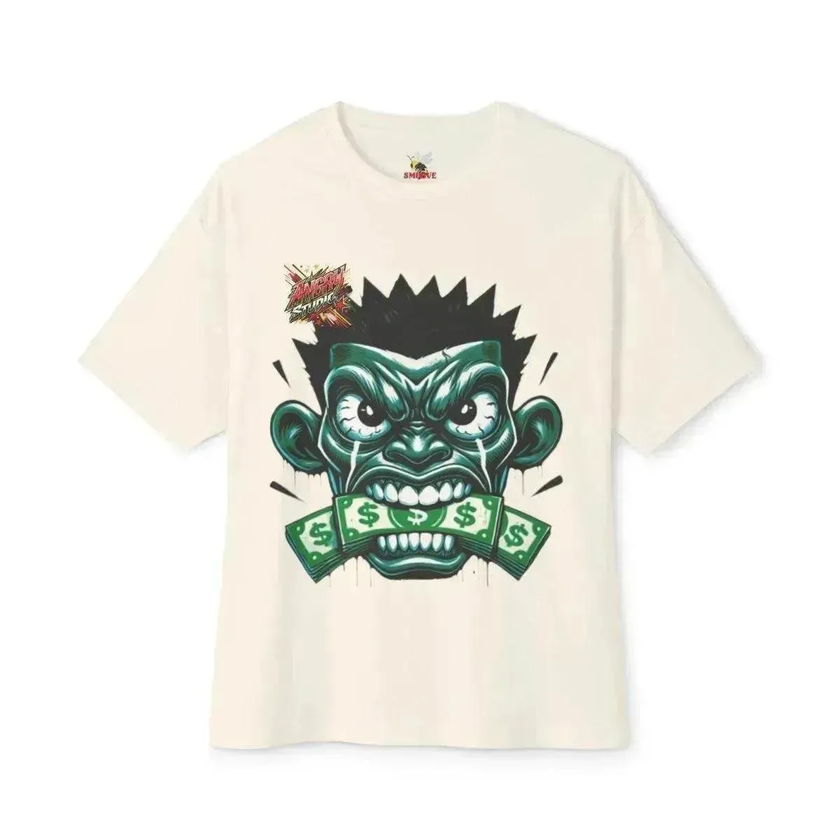 Beesmoove angry studio money talks Oversized Boxy Tee