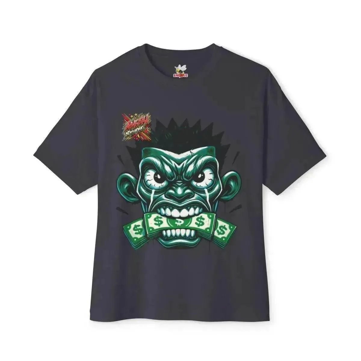 Beesmoove angry studio money talks Oversized Boxy Tee