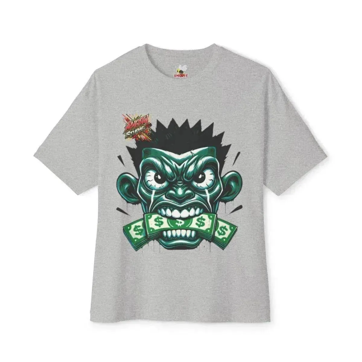 Beesmoove angry studio money talks Oversized Boxy Tee
