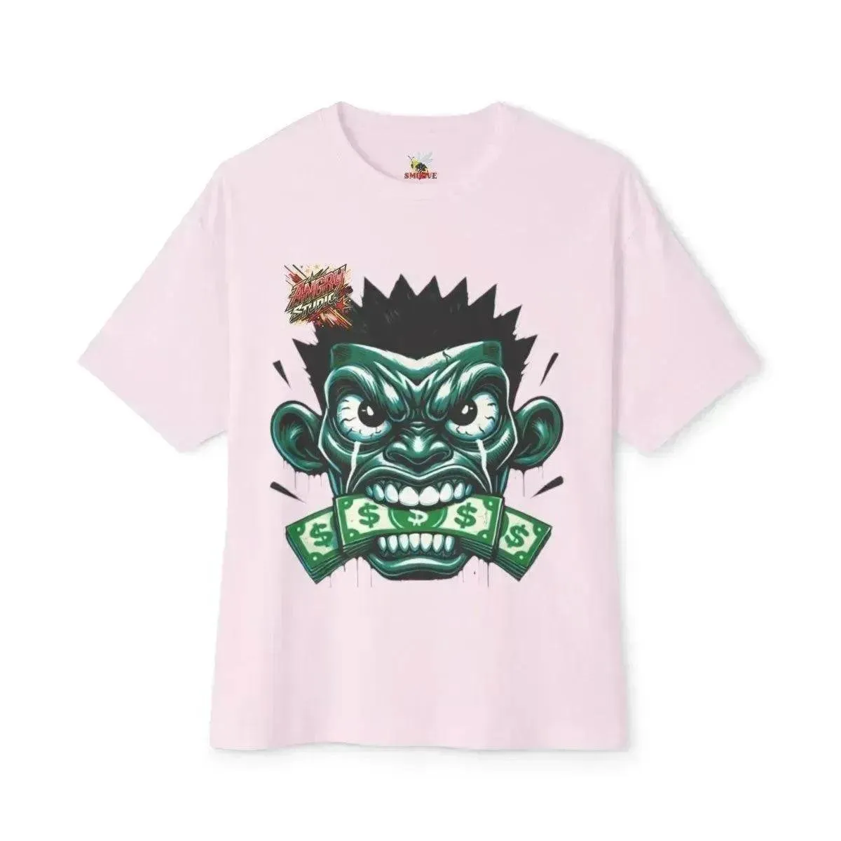 Beesmoove angry studio money talks Oversized Boxy Tee