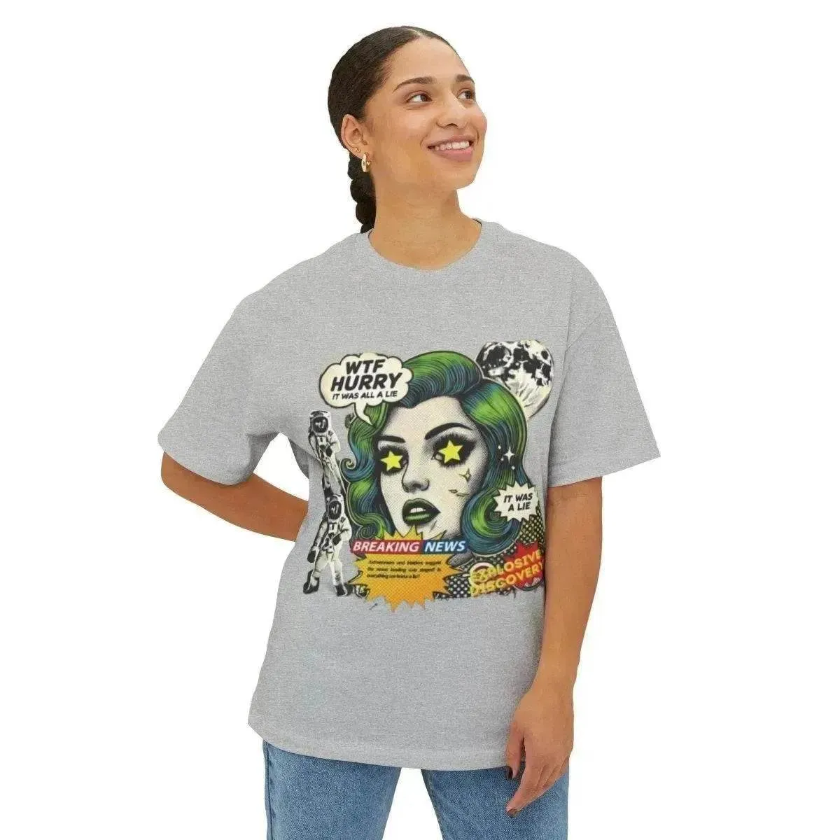 Beesmoove W.T.F it was a lie  Oversized Boxy Tee