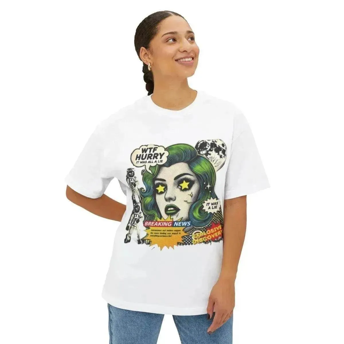 Beesmoove W.T.F it was a lie  Oversized Boxy Tee