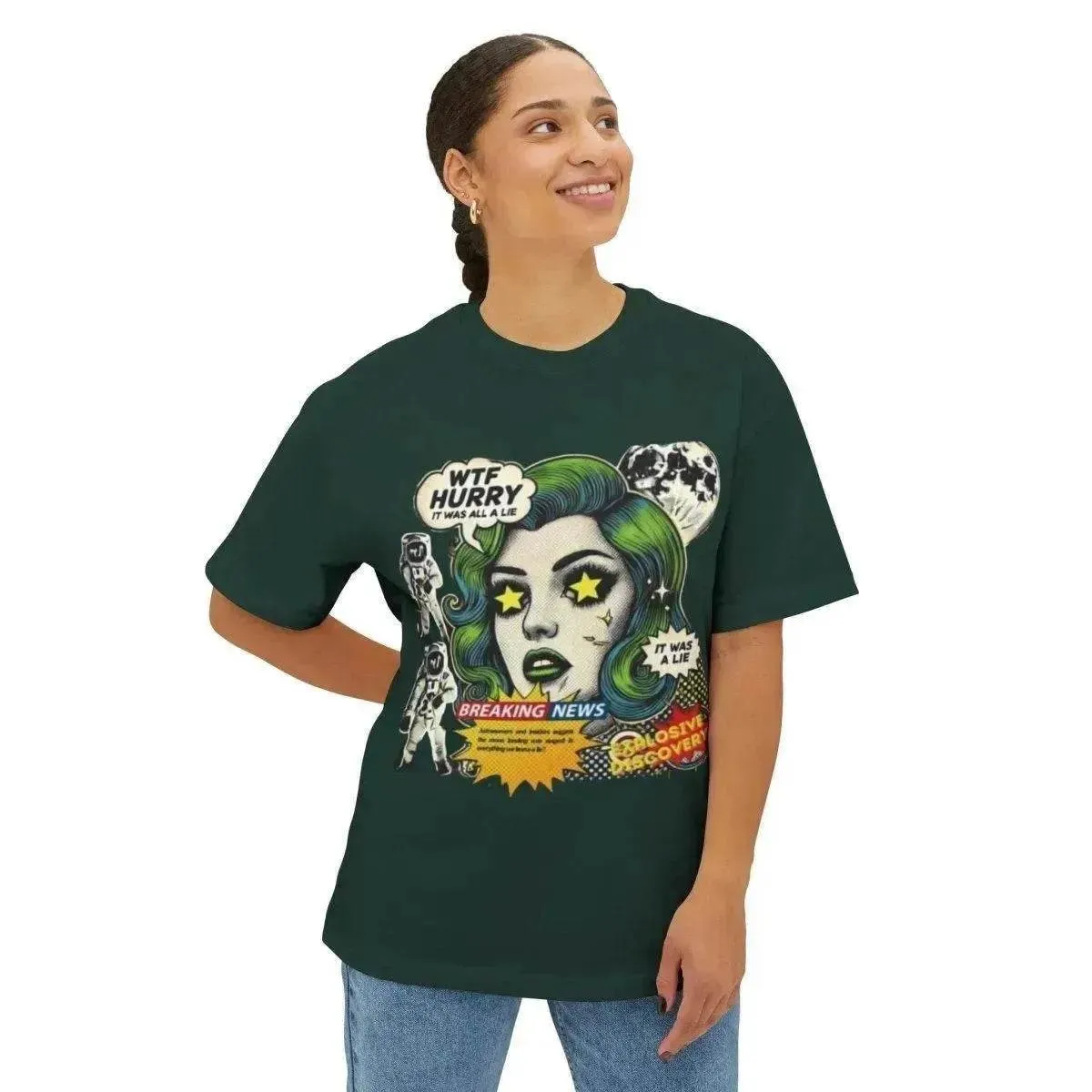 Beesmoove W.T.F it was a lie  Oversized Boxy Tee