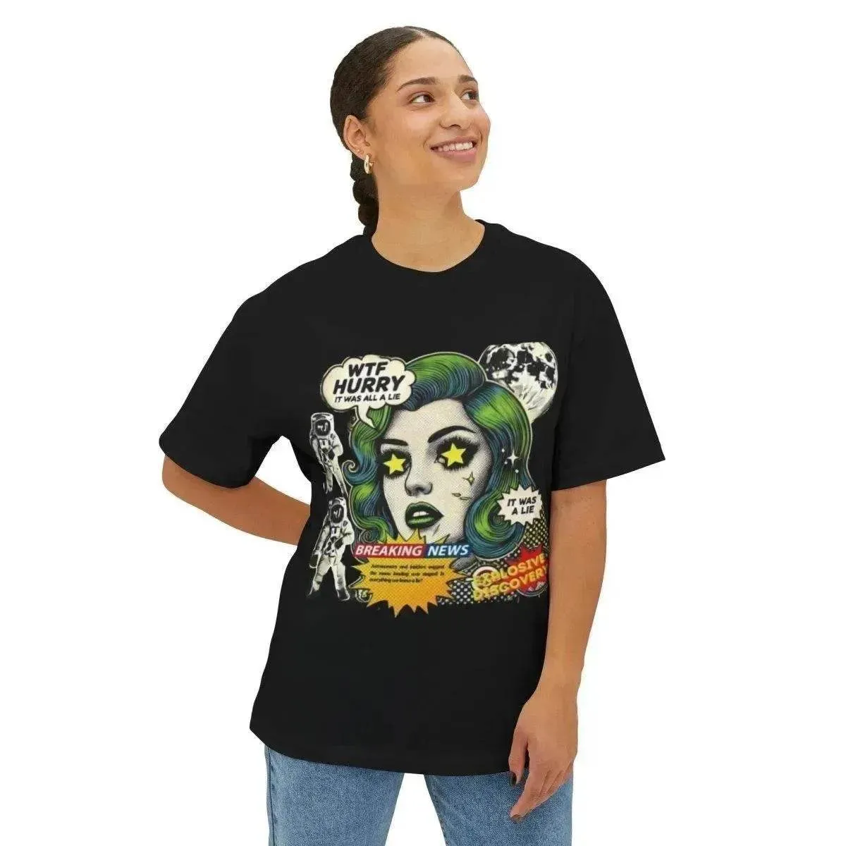 Beesmoove W.T.F it was a lie  Oversized Boxy Tee
