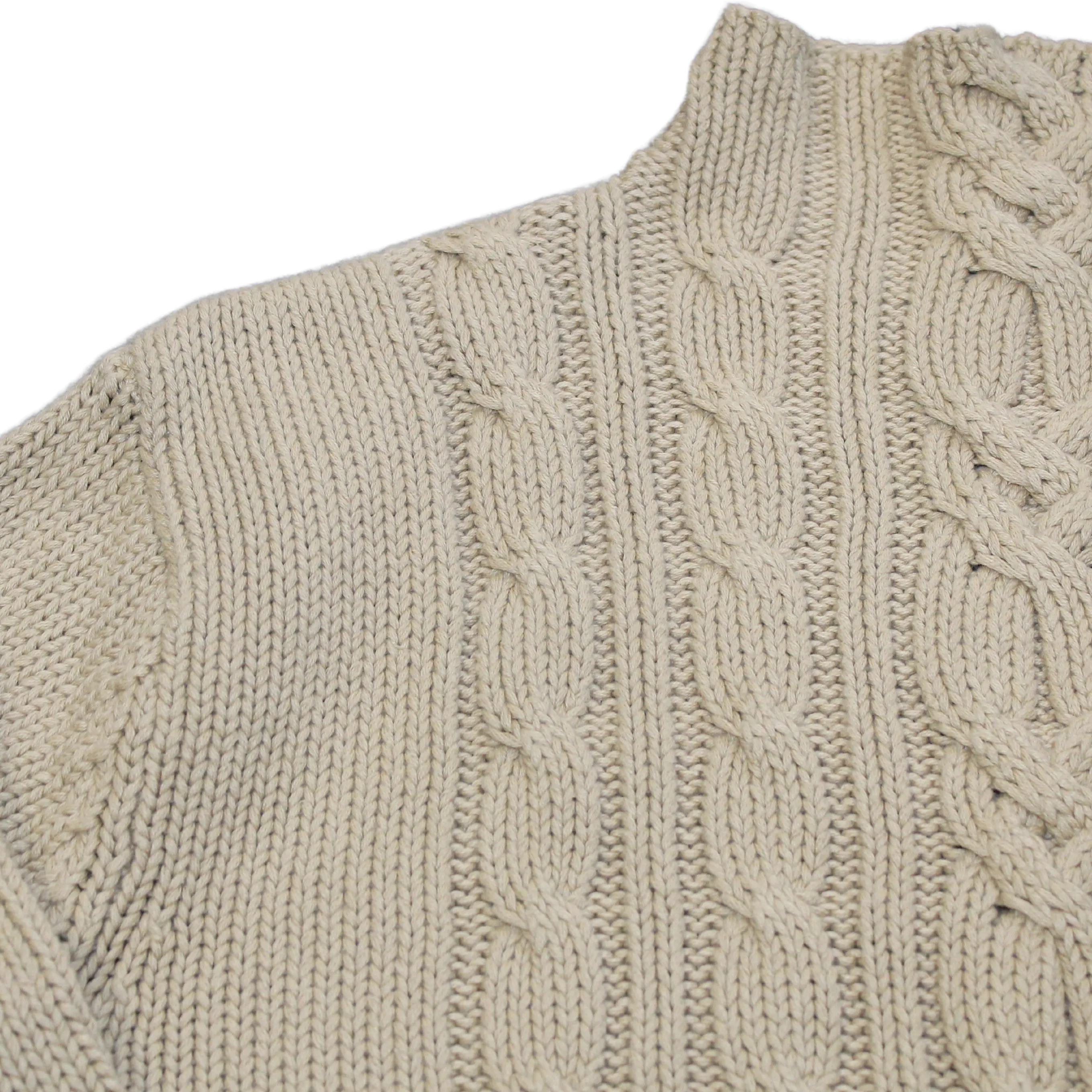 Beige Cable Knit Jumper