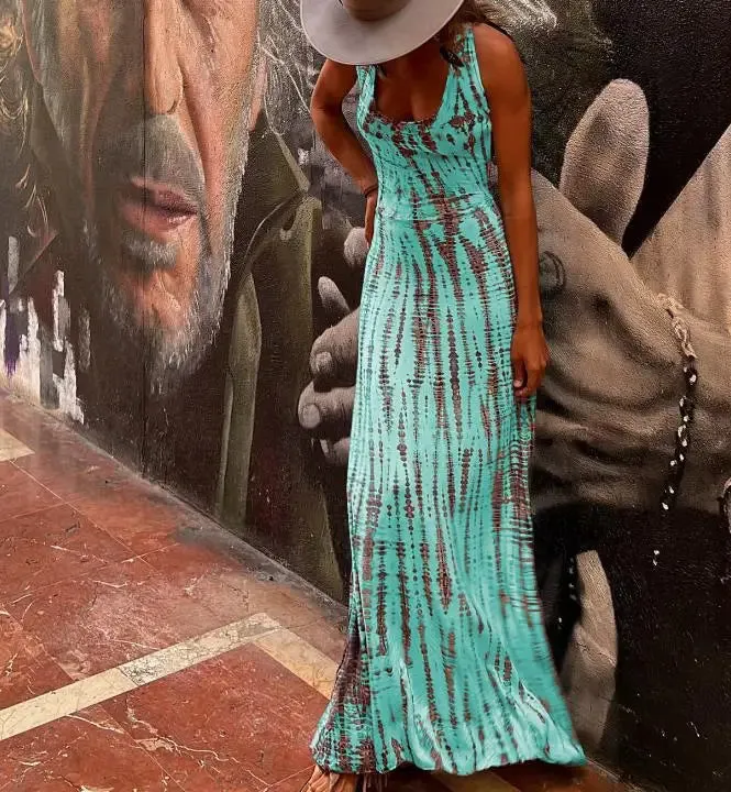 Benilda -Sexy sleeveless bohemian fashion with open back