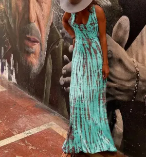 Benilda -Sexy sleeveless bohemian fashion with open back